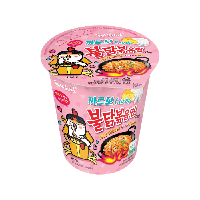 Samyang Buldak Carbonara Artificial Chicken Noodles Cup (80 g)