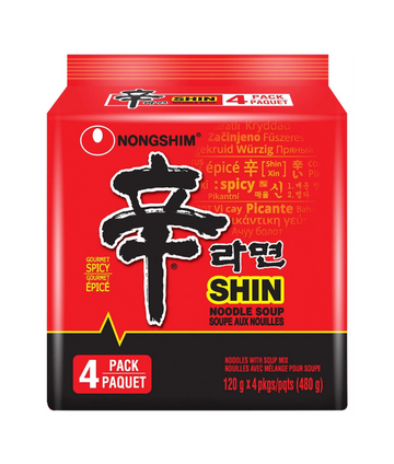 Nongshim Shin Spicy Noodle Soup (4 Pack)