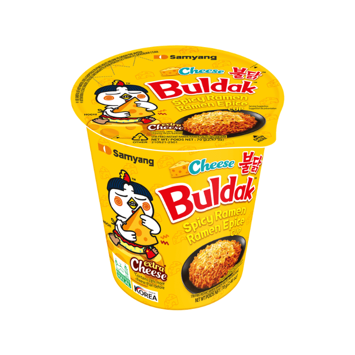 Samyang Buldak Cheese Stir Fried Artificial Chicken Noodles Cup (80 g)