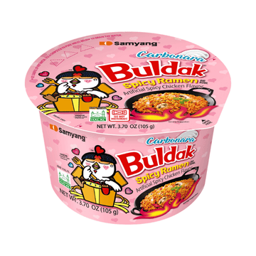 Samyang Buldak Carbonara Artificial Chicken Noodles Bowl (105 g)