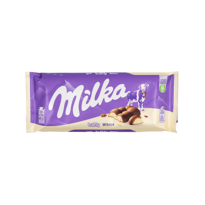 Milka Bubbly White Chocolate Bar (100 g)
