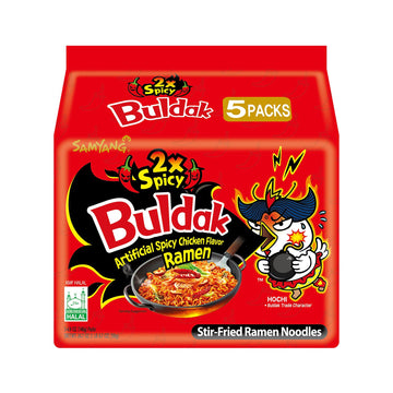 Samyang Buldak 2x Spicy Artificial Chicken Noodles (5 Pack)