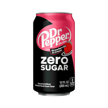 Dr Pepper Strawberries & Cream Zero Sugar Can (355 ml)