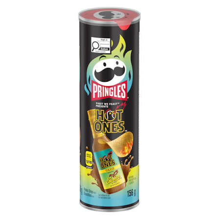 Pringles Hot Ones Potato Chips Verde Flavour 156 g (Canada)