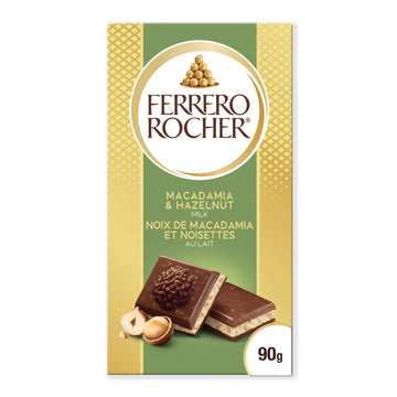Ferrero Rocher Macadamia & Hazelnut Chocolate Bar (90 g)