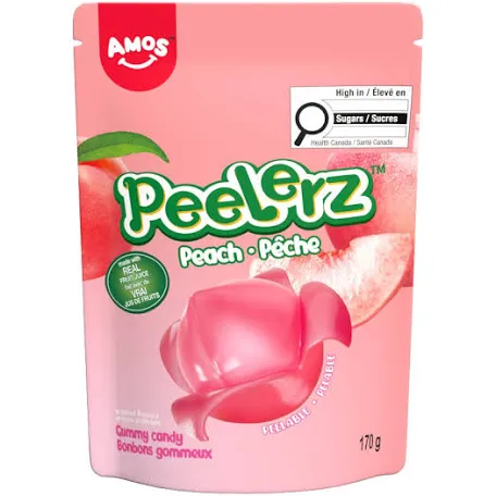 Amos Peelerz Peach Gummy Candy 170g (China)