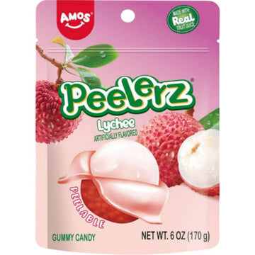Amos Peelerz Lychee Gummy Candy 170g (China)