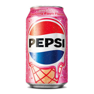 Pepsi Zero Sugar Raspberry Ripple Flavour Soda 355ml (UK)