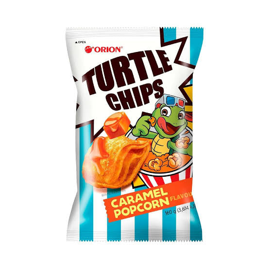 Orion Turtle Chips Caramel Popcorn Flavour 160g (Korea)