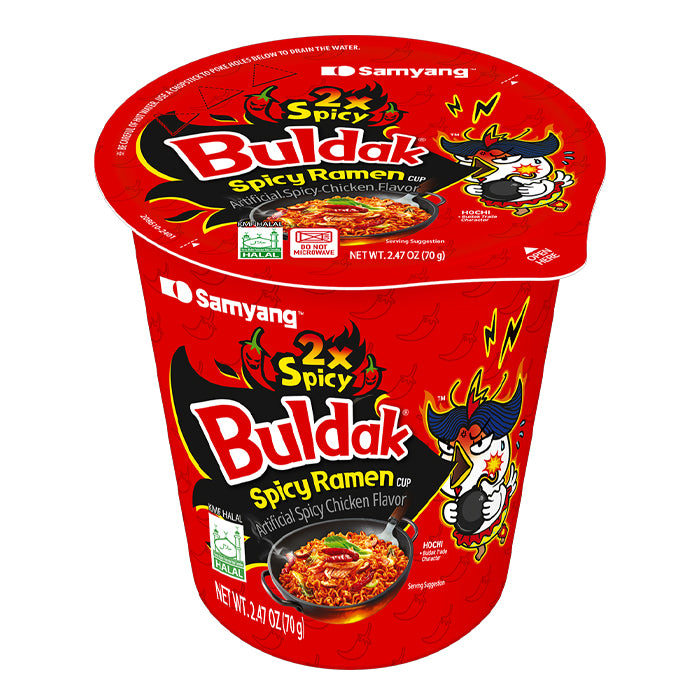 Samyang Buldak 2x Spicy Artificial Chicken Noodles Cup (80 g)