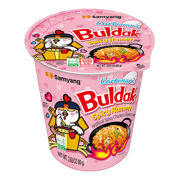Samyang Buldak Carbonara Artificial Chicken Noodles Cup (80 g)