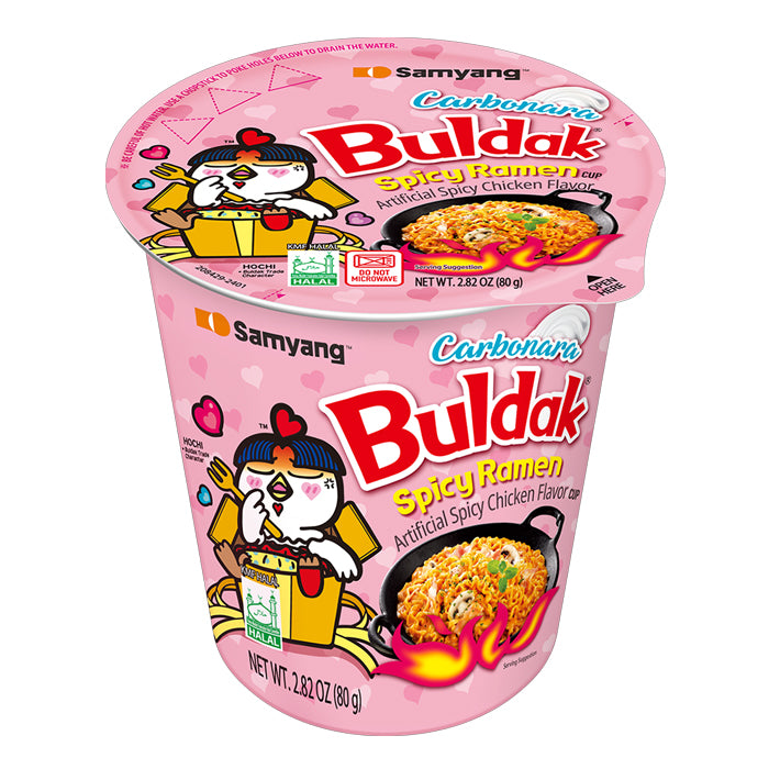 Samyang Buldak Carbonara Artificial Chicken Noodles Cup (80 g)