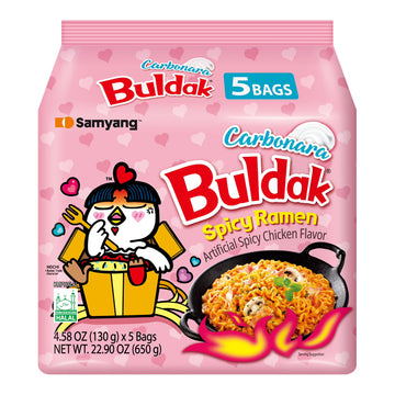 Samyang Buldak Carbonara Artificial Chicken Noodles (5 Pack)